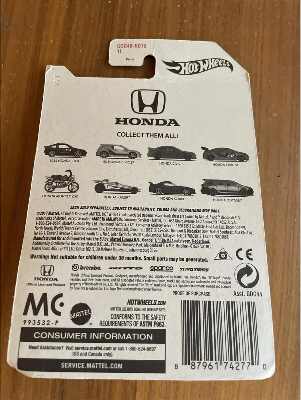 Hot Wheels Walmart Exclusive Honda Series #2/8 Honda Civic EF 2018 Diecast Car
